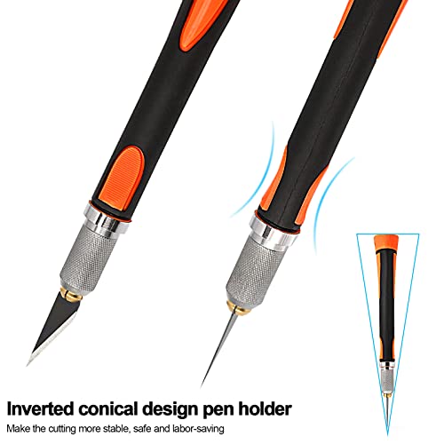 Precision Hobby Knife Set Utility Craft Knife Kit with 10PCS Blades for Art