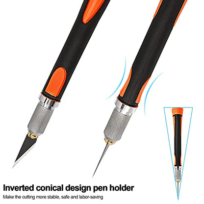 Precision Hobby Knife Set Utility Craft Knife Kit with 10PCS Blades for Art