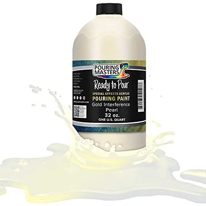 Pouring Masters Gold Interference Pearl Special Effects Acrylic Pouring Paint (32 Fl Oz)