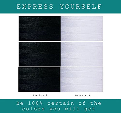 Black & White Sewing Thread (18000 Foot)