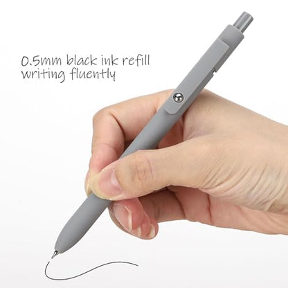 Gel Pens 6 Pcs 0.5mm Retractable Quick Dry Black Ink Pens (6 Count)