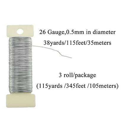 26Gauge Silver 3 Rolls Total 115 Yards