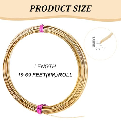 19.6 Feet 22 Gauge Brass Craft Wire