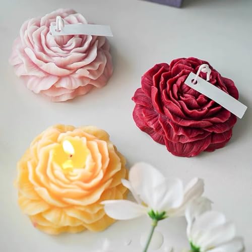 3D Peony Candle Mold 2Pack (2 Count)