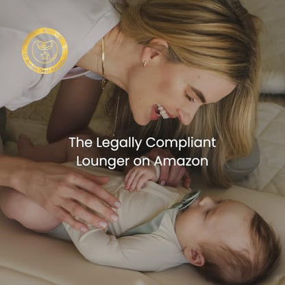 Organic Newborn Baby Infant Lounger Pillow & Tote Bag
