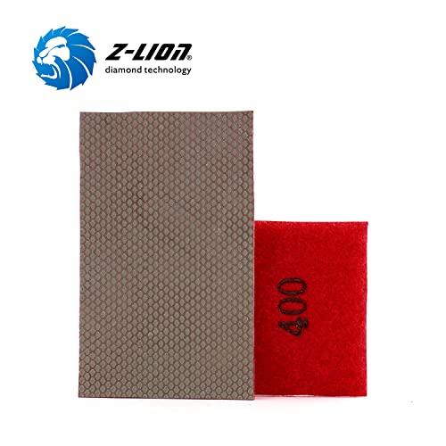 Diamond Abrasive Paper Sheets 400 Grit Diamond Sandpaper Nylon Back for Grinding Stone Glass Ceramic