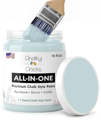 Cancun Blue 16 Fl Oz Chalk Paint for Furniture All in One