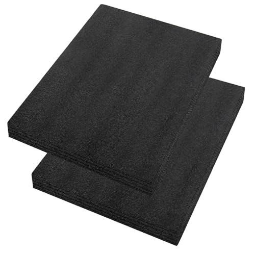 2 Pcs 12 x 16 x 1INCH Black Polyurethene Foam Sheets (432 sq inch)