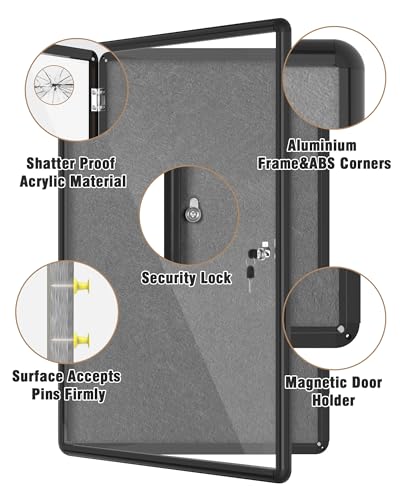 36"x24" Enclosed Bulletin Board