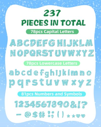 237 Pcs Glitter Bulletin Board Letters