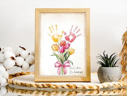 10 Pack Tulips Flower Bouquet Handprint Art (10 Count)