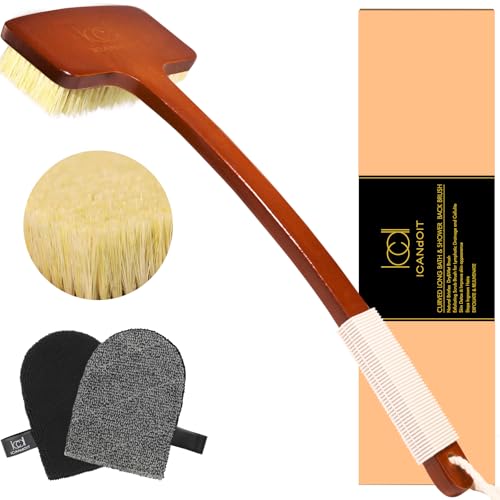 Stiff Sisal Bristles Back Scrubber Set