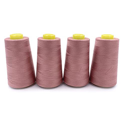 4 Cones of 3000 Yards Each Spool Thread for All Purpose Sewing (36000 Foot)