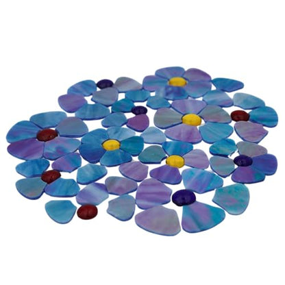 Iridescent Flower Mosaic Tiles