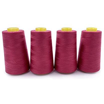 4 Cones of 3000 Yards Each Spool Thread for All Purpose (36000 Foot)