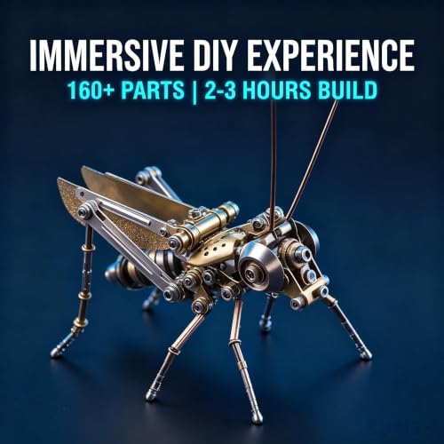 Steampunk Cricket 3D Metal Puzzle Model (160 Count)