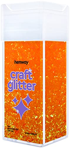 Craft Glitter Shaker Fluorescent Orange 130g Extra Chunky (3.8 Ounce)