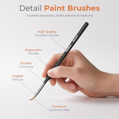 15 PCS Detail Paint Brushes (15 Count)