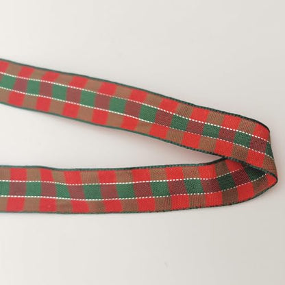 Christmas Ribbon Gingham Checkered Ribbon 25 Yards Plaid Ribbon for Christmas Crafts