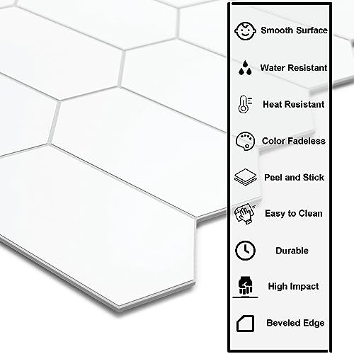 10 Sheet Peel and Stick Backsplash (9.68 Sq Ft)