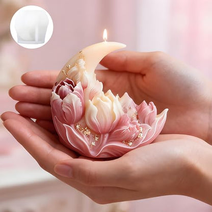 Moon Flower Candle Soap Mold