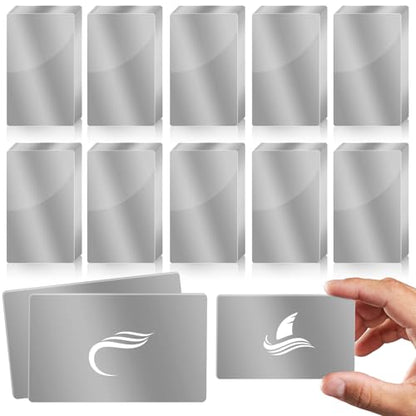 100 Pcs Metal Business Cards Aluminum Laser Engraving Blanks