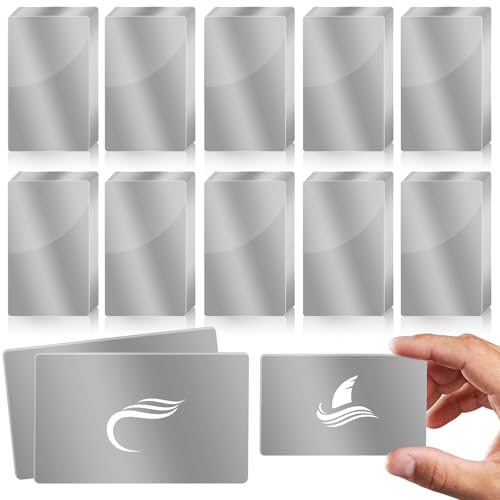 100 Pcs Metal Business Cards Aluminum Laser Engraving Blanks