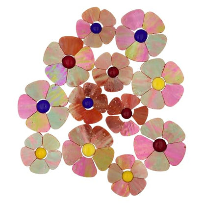 Iridescent Flower Mosaic Tiles (12 Count)