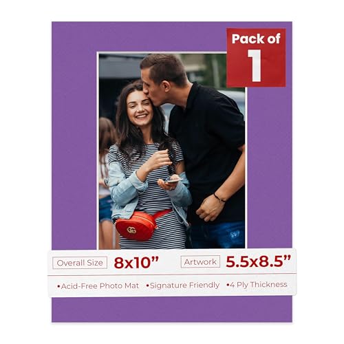8x10 Mat Bevel Cut for 5.5x8.5 Photos