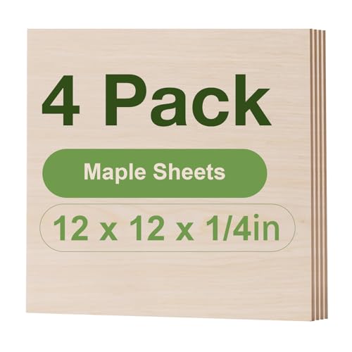 4 Pack Maple Plywood Sheets (12 Sq Ft)