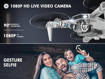 Mini Drone with Camera for Kids (2 Count (Battery))