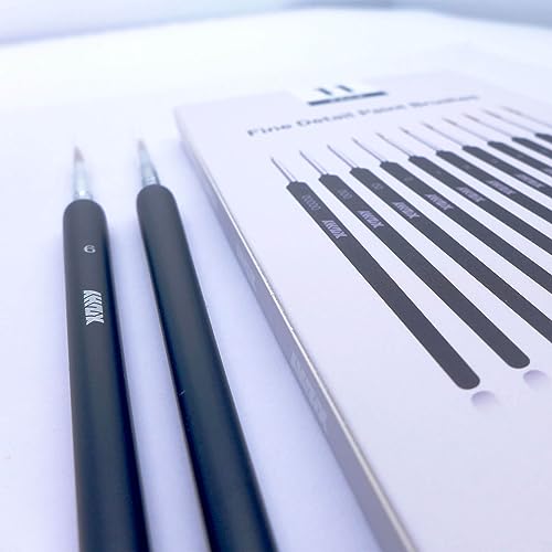 11Pcs Fine Detail Paint Brushes Set Fine Tip Paint Brush Miniature Mini Paints Brush for Watercolor