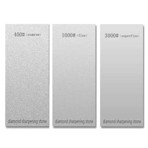 3 PCS Diamond Sharpening Stone Diamond Knife Sharpener Plate Honing Whetstone for Knives Chisel (3 Count)