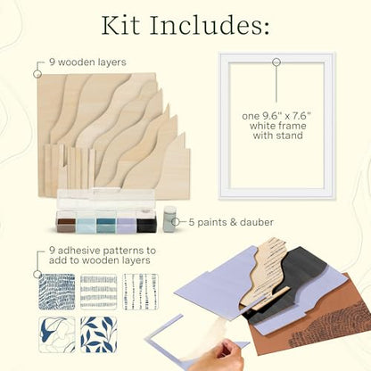 FlowCrafts Layered Wooden Wall Art