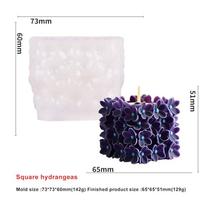 Peony Bouquet Candle Soap Molds
