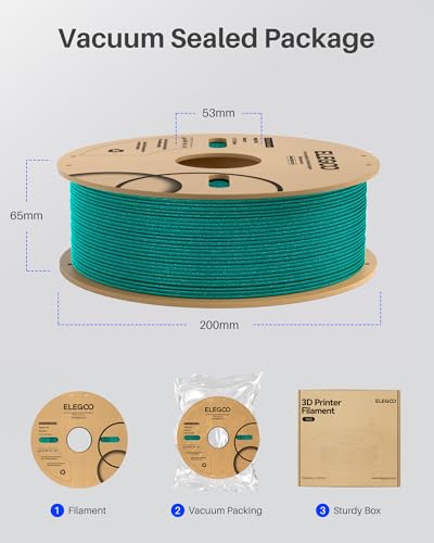 PLA 3D Printer Filament 1.75mm 2KG Sparkle Red (2 Count)