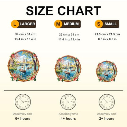 Lake View in Spring Puzzles Adults Gifts for Women Men Wooden 200 Pieces 11.4 * 11.4in