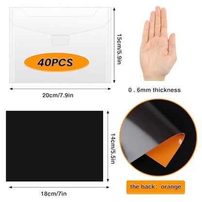 80 Pack Stamp and Die Storage Bag with Magnetic Sheets (80 Count)