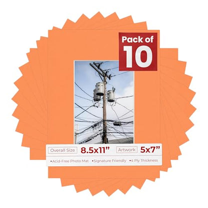 5x7 Mat for 8.5x11 Frame (10 Count)