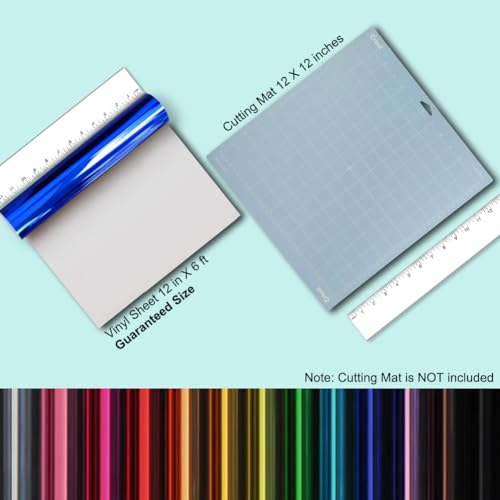 Blue Foil HTV Heat Transfer Vinyl Roll 12" x 6FT for All Cutter Machine