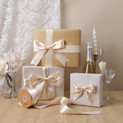 Nude Satin Ribbon 1.5 inch x 50 Yards