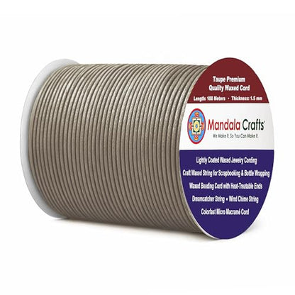 1.5mm Taupe Waxed Cord