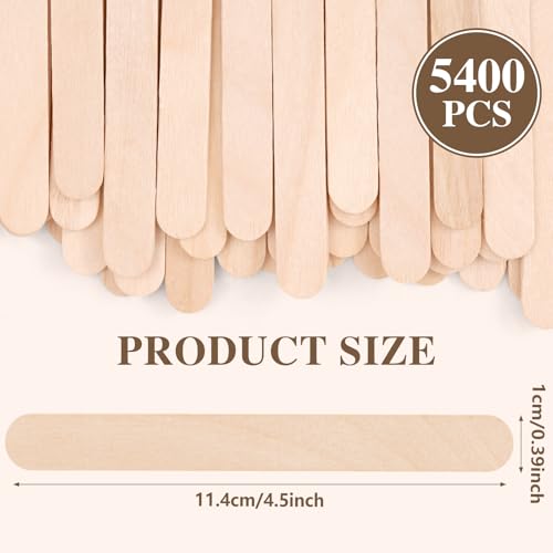 5400pcs Popsicle Sticks for Crafts (5400 Count)