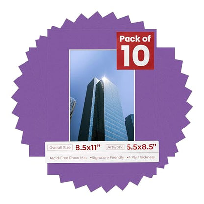 5.5x8.5 Mat for 8.5x11 Frame (10 Count)