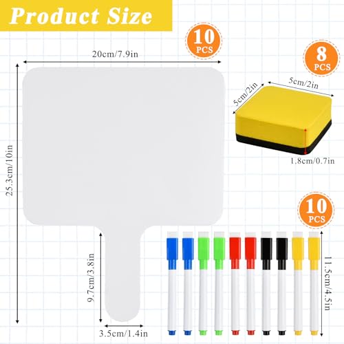 10 Pcs Dry Erase Answer Paddle (10 Count)
