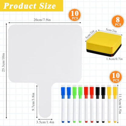 10 Pcs Dry Erase Answer Paddle (10 Count)