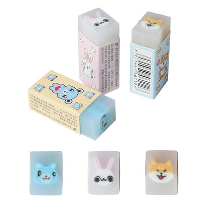 18Pcs Cute Animal Erasers for Kids Bulk (18 Count)