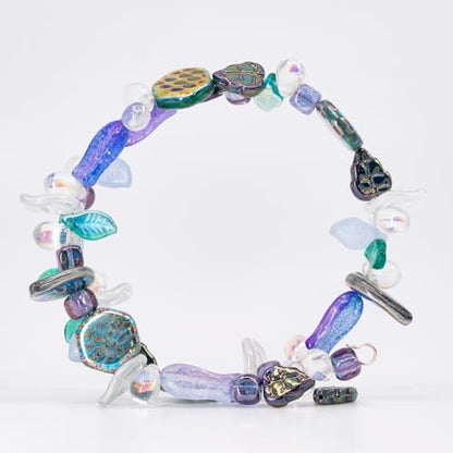 1.4oz (40g) Limited Mix of Czech Glass Beads, Hand Made Set Kit, Purple Crystal AB Sparkling Mix Fairytale
