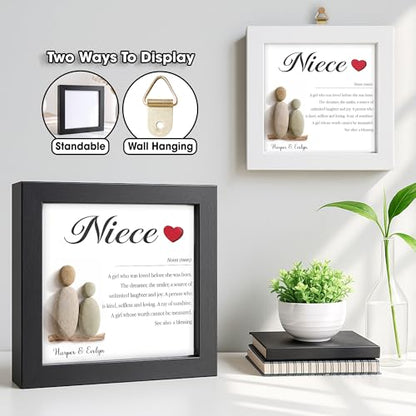 Personalized Niece Pebble Art Frame