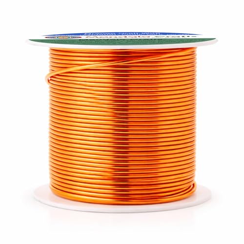 16 Gauge Orange Anodized Aluminum Craft Wire